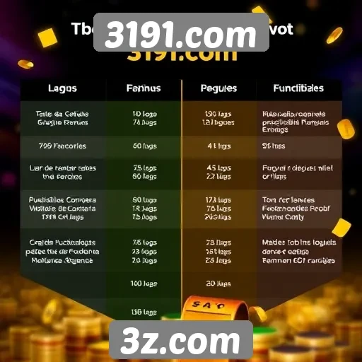 Comparativo entre 3191.com e outros sites de jogos